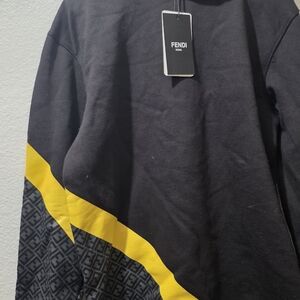 Fendi Men's Black and Yellow Jacket